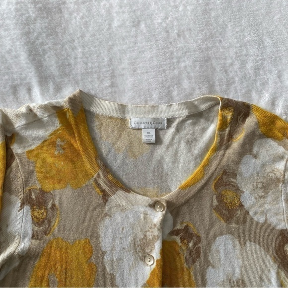CHARTER Club Button Down Cardigan Size XL - Picture 3 of 6